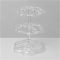 Подставка под серьги "Лепестки" 14,5 х 14,5 х 17 см, 2 яруса, цвет прозрачный 1886440 - фото 17039665