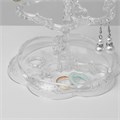 Подставка под серьги "Лепестки" 14,5 х 14,5 х 17 см, 2 яруса, цвет прозрачный 1886440 - фото 17039666