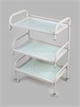 Столик косметолога 52×32×80, на колеса×, 3 полки, цвет белый (РИСУНОК НА СТЕКЛЕ МИКС) 1902765 - фото 17039699