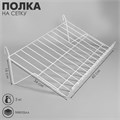 Полка наклонная на сетку, 30 градусов, 600 х 340 мм, цвет белый 2472553 - фото 17039773