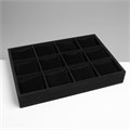 Подставка для часов, браслетов, 12 мест, 35×24×5 см, цвет чёрный 2365488 - фото 17039946