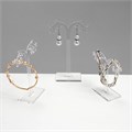 Подставка под серьги ажурная, набор 3 шт., h=8,5, 10, 12 см, цвет прозрачный 2365443 - фото 17039990