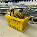 Корзина покупательская пластиковая, 20 л, 2 пластиковые ручки, цвет жёлтый 4370678 - фото 17041082 Корзина покупательская пластиковая, 20 л, 2 пластиковые ручки, цвет жёлтый 4370678 - фото 17041082