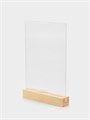 Тейбл-тент А5, оргстекло 2 мм, на деревянной подставке 4352389 - фото 17041163