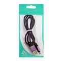 Кабель LuazON, microUSB - USB, 1 А, 1 м, оплётка нейлон, бело-фиолетовый 4283667 - фото 17041223