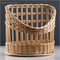 Корзина под багеты, подвес, дно фанера 40×25, H=22/40, верх 40×30, ручное плетение, ива 4443246 - фото 17041234