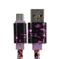Кабель Luazon, microUSB - USB, 2.4 A, 1 м, оплётка экокожа, МИКС 4310377 - фото 17041658