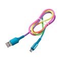 Кабель Luazon, microUSB - USB, 2 A, 1 м, оплётка нейлон, разноцветный 4487506 - фото 17041667 Кабель Luazon, microUSB - USB, 2 A, 1 м, оплётка нейлон, разноцветный 4487506 - фото 17041667