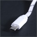 Кабель Luazon, microUSB - USB, 1 А, 0,9 м, оплётка нейлон, белый 4488786 - фото 17041784