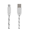 Кабель Luazon, microUSB - USB, 1 А, 0,9 м, оплётка нейлон, белый 4488786 - фото 17041785
