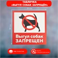 Табличка "ВЫГУЛ СОБАК ЗАПРЕЩЁН" 200 х 200, самоклеящаяся основа 4760685 - фото 17041904