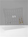 Подставка под серьги на 32 пары, 22 х 9 х 21 см, оргстекло 2 мм, прозрачная, В ЗАЩИТНОЙ ПЛЁНКЕ 4850184 - фото 17042124