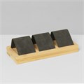 Подставка под серьги, дерево, 3 пары, 15,5×6,8×4,5 см, цвет чёрный 5050491 - фото 17042654