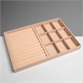 Подставка для украшений 9 ячеек и 12 полос для колец, флок, 35 х 24 х 3 см, цвет бежевый 5060458 - фото 17042873