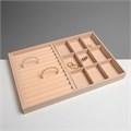 Подставка для украшений 9 ячеек и 12 полос для колец, флок, 35 х 24 х 3 см, цвет бежевый 5060458 - фото 17042875