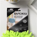 Варежка для деликатной уборки Raccoon, 22×15 см, 47 гр, микрофибра букли двухсторонняя 5308315 - фото 17043272