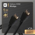 Кабель HDMI Windigo, HDMI(m)-HDMI(m), v 1.4, 5 м, позолоченные разъемы, 3D, 4K, черный 5698341 - фото 17043711