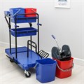Многофункциональная тележка с вёдрами, отжимом и лотками 7075916 - фото 17043915