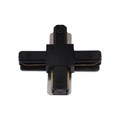 Коннектор для шинопровода Volpe, Q122, G41, Х-образный, однофазный, черный 7887395 - фото 17044704