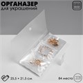 Органайзер для украшений «Книжка» 84 места , 25,5×21,5, цвет прозрачный 9285219 - фото 17045460
