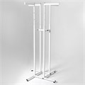 Вешала четырёхстороннее, напольное, регулируемая с четырьмя прямыми кронштейнами 86×86×120-180 см, цвет белый 9487868 - фото 17045652