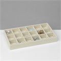 Подставка для украшения 18 ячеек, флок, 21 х 12,3 х 2,5 см, цвет бежевый 9285211 - фото 17045805