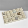 Подставка для украшения 18 ячеек, флок, 21 х 12,3 х 2,5 см, цвет бежевый 9285211 - фото 17045806