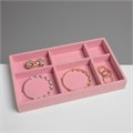 Подставка для украшения 6 ячеек, флок, 21 х 12,3 х 2,5 см, цвет розовый 9285218 - фото 17045838