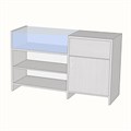 Прилавок П 3, 1500×500×900, ЛДСП, стекло, цвет белый 9846689 - фото 17046823