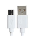 Кабель Type-C - USB, 2.4 А, 1 м, зарядка + передача данных, пакет, белый 9834825 - фото 17047306