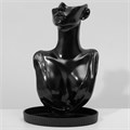 Бюст для украшений, 21×13,5×33 см, цвет чёрный 9485683 - фото 17047325