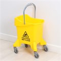 Тележка уборочная для клининга с механическим вертикальным отжимом (механизм металл) 31 л, цвет жёлтый 9691244 - фото 17048283