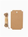 Ценник-бирка набор 10 шт., на верёвке, 9×5,5 см, цвет бежевый 9912358 - фото 17048346