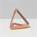 Ценникодержатель с зажимом «Треугольник» набор 5шт., 2,4×2,4×1,2 см, цвет розовое золото 9867116 - фото 17048393