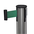Стойка ограждения сер с вытяжной лентой-180см ЗЕЛЕН высота-90см,d- 6см,напольный d-32см 9612659 - фото 17048702