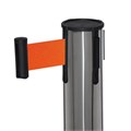 Стойка ограждения сер с вытяжной лентой-180см ОРАНЖЕВ,высота-90см,d- 6см,напольный d-32см 9612664 - фото 17048717