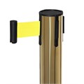 Стойка ограждения золотая, с вытяжной лентой-180 см желтая, высота-90см, d- 6см, напольный d-32см 9612678 - фото 17048752