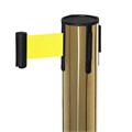 Стойка ограждения золотая, с вытяжной лентой-280 см желтая, высота-90см,d- 6см,напольный d-32см 9612686 - фото 17048792