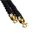 Канат плетеный оградительный 1.5м, золотой наконечник, черный 9612781 - фото 17049030