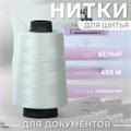 Нитки для прошивки документов, 450 м, цвет белый 9917655 - фото 17049067