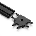 Коннектор SLIM "Т-образный" 4-жильный черный 0,7х4х2см 9909460 - фото 17049706