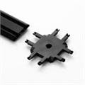 Коннектор SLIM "Х-образный" 4-жильный черный 0,7х4х2см 9909463 - фото 17049724