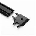 Коннектор угловой SLIM "Г-образный" 4-жильный черный 0,7х4х2см 9909464 - фото 17049730