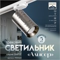 Светильник трековый "Алисер" GU10 220В серебро 7,5х7,5х20 см 9909604 - фото 17050318
