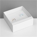 Подставка для украшений «Шкатулка» 12 мест, 14,5×14,5×6 см, цвет белый 10202088 - фото 17050605