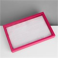 Подставка для украшений «Шкатулка» 100 мест, 29×19×4 см, цвет ярко-розовый 10202096 - фото 17050643