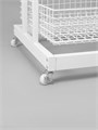 Стойка-накопитель разборный на колесах, 3 корзины, 1 топпер, 54,5×56×138 см, цвет белый 10199233 - фото 17050789