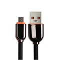 Кабель MicroUSB - USB, 2.4 A, оплётка PVC, 1 метр, чёрный 9940233 - фото 17050840
