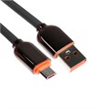 Кабель MicroUSB - USB, 2.4 A, оплётка PVC, 1 метр, серый 9940235 - фото 17050845