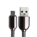Кабель MicroUSB - USB, 2.4 А, оплётка TPE, морозоустойчивый, 1 метр, серый 9940243 - фото 17050858